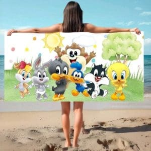 Kit 10 Toalhas De praia TEMA FAZENDINHA 70x140cm Aniversário 210gr Leve, Secagem Rápida